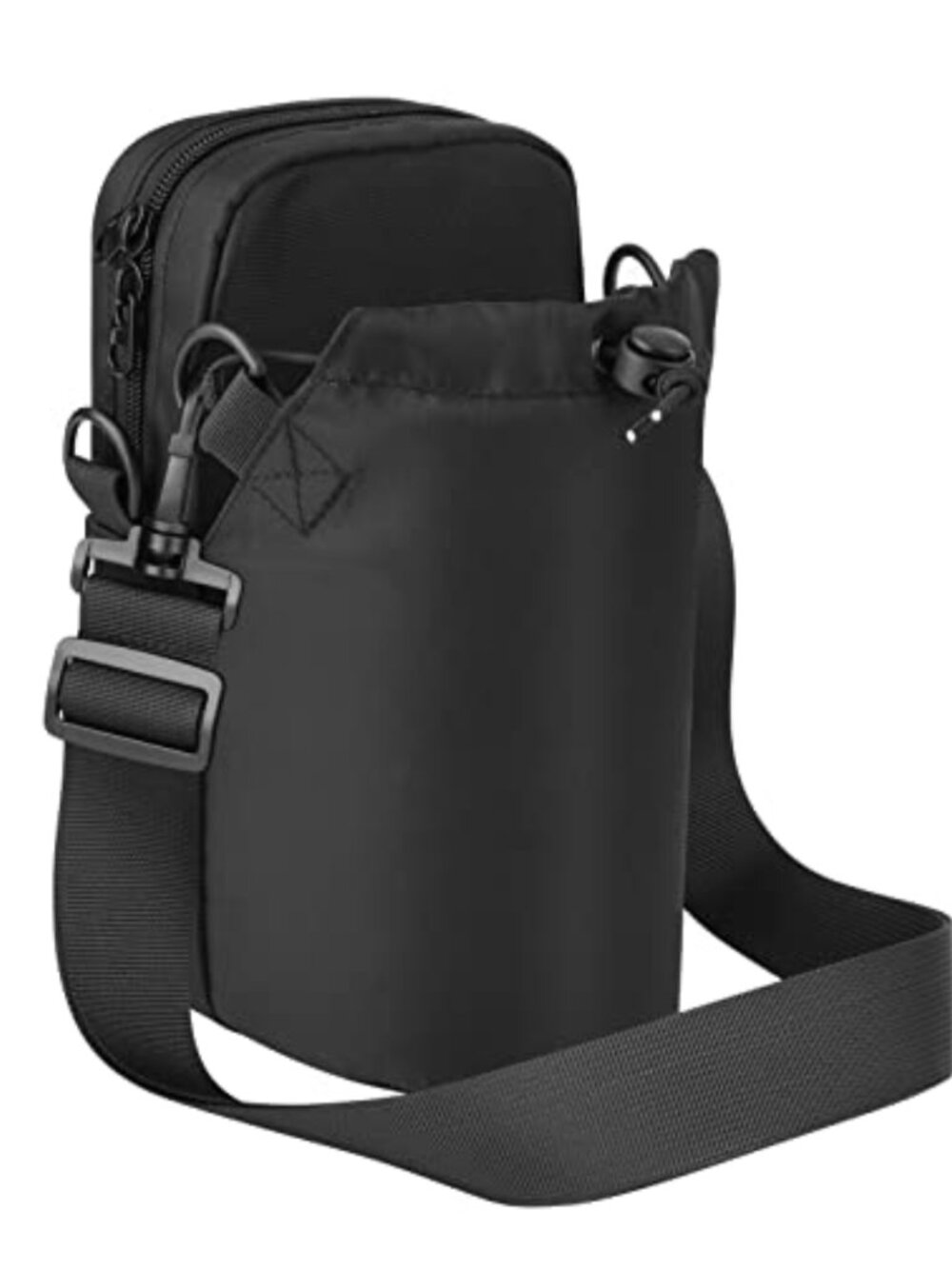 Water Bottle Carrier Bag Crossbody Sling Holder Adjustable Strap for Hiking